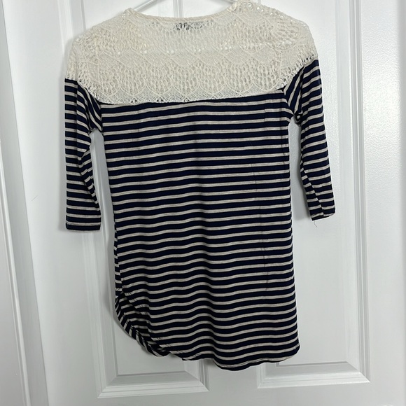 Eclipse Striped and Knit Blouse | Size XS - Picture 6 of 6